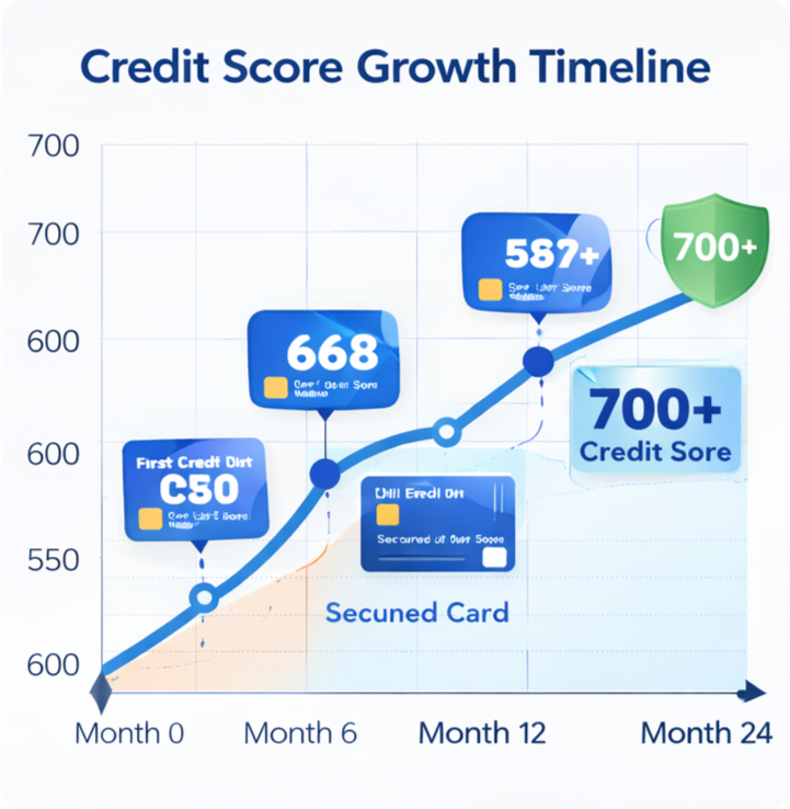 How Long Does It Take to Build Credit? A Realistic Timeline for 2026 how long does it take to build credit. credit building timeline first 24 months